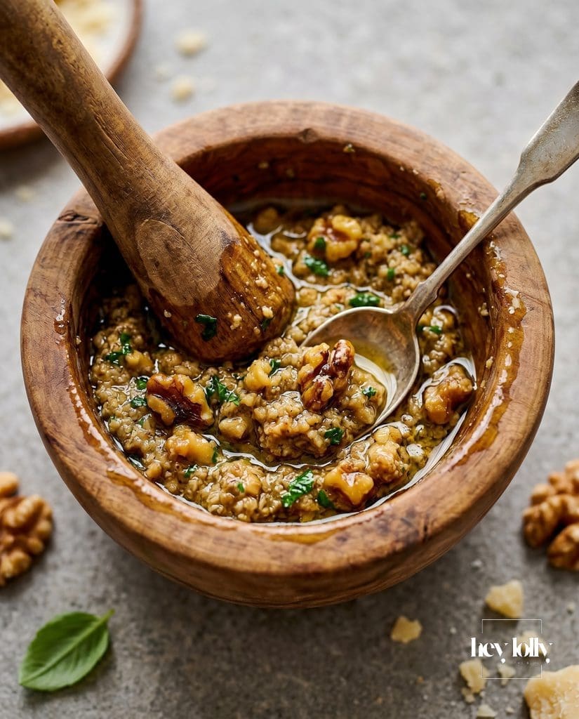 Ingredients for walnut pesto