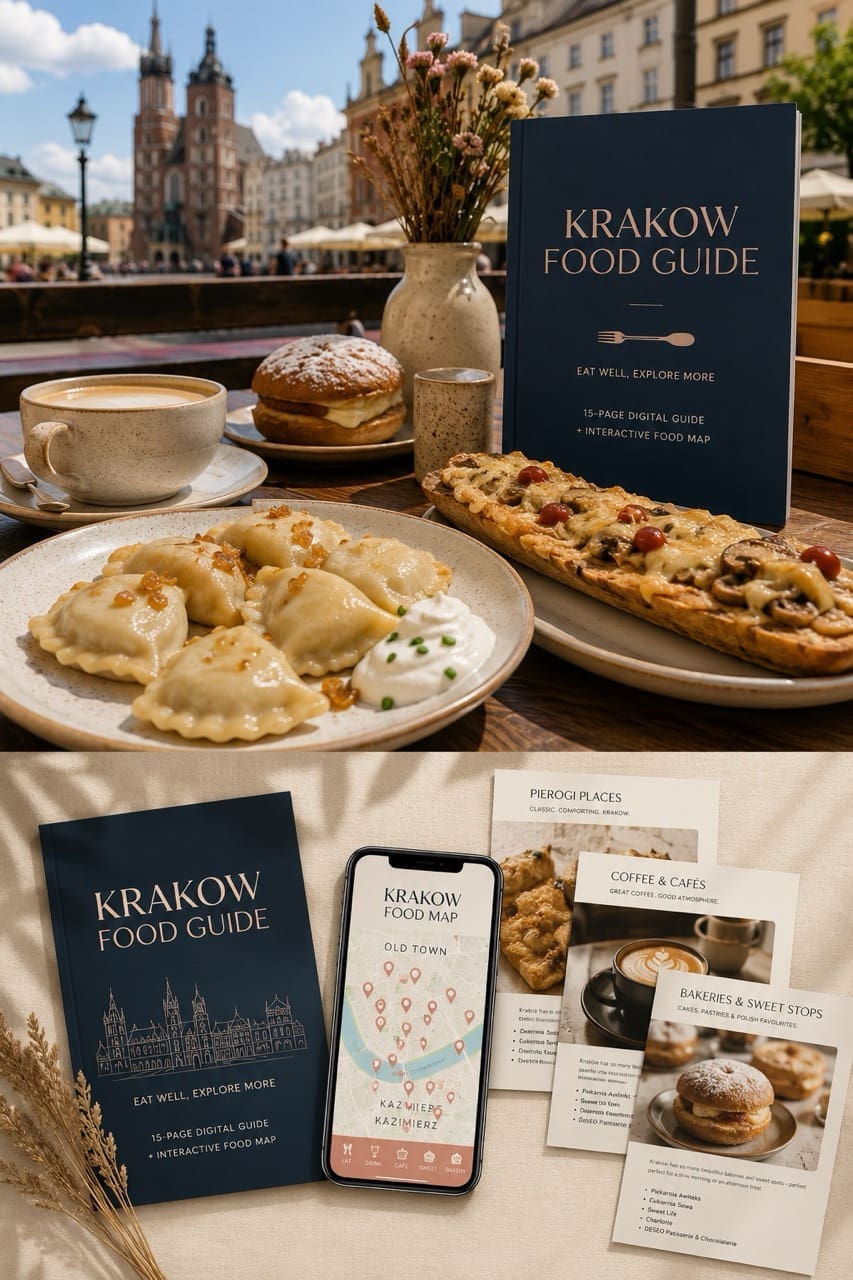 Krakow Food Guide and interactive Google food map digital download by Hey Lolly